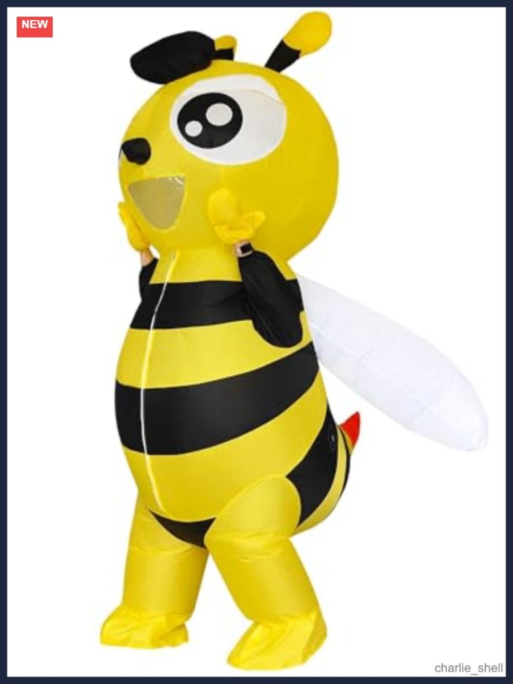 Inflatable Bumble Bee Costume Adult Funny Blow Up Halloween Outfit